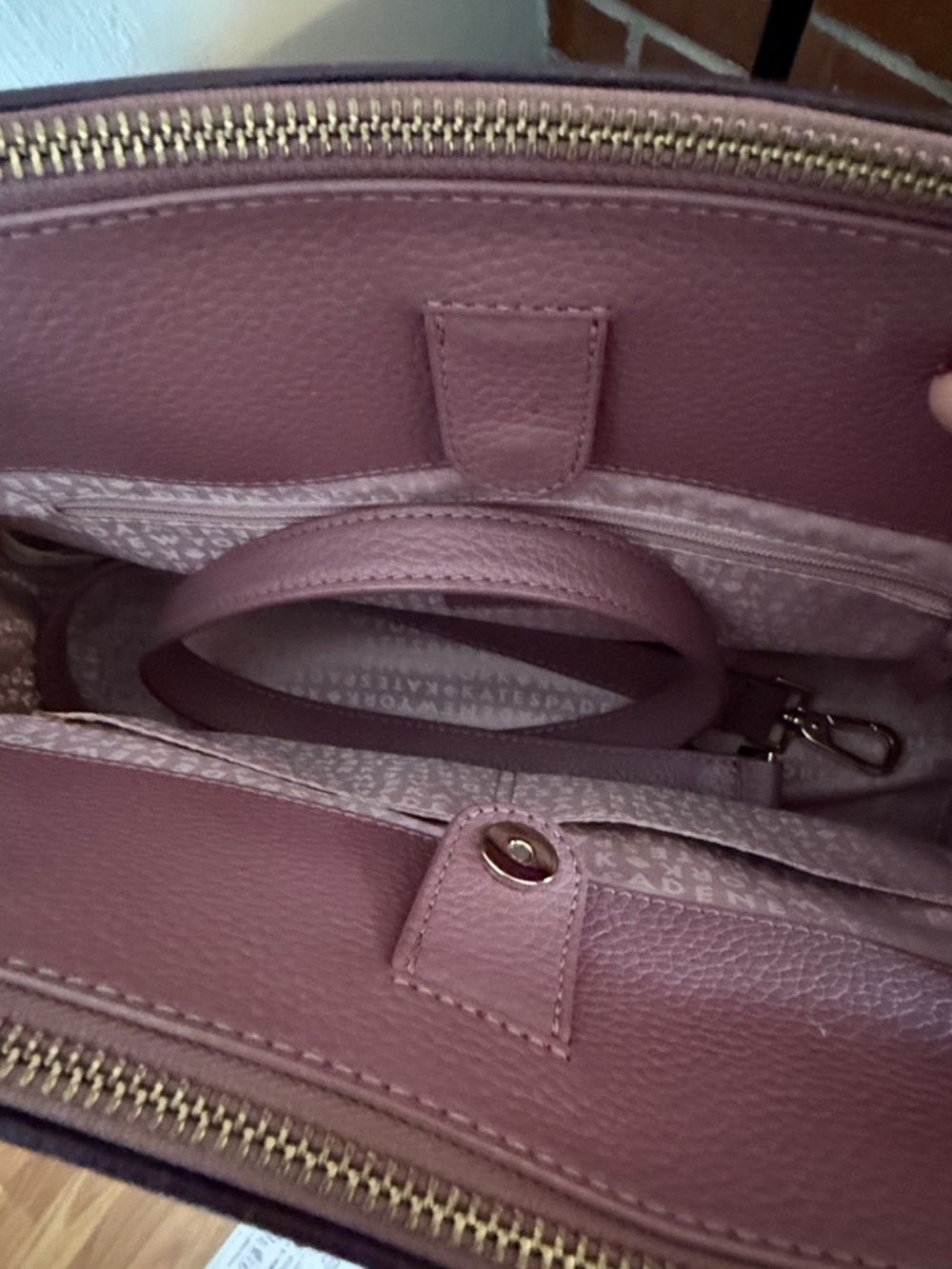 kate spade Pink Pebbled Leather Dome Satchel with Tassel - Picture 5 of 6